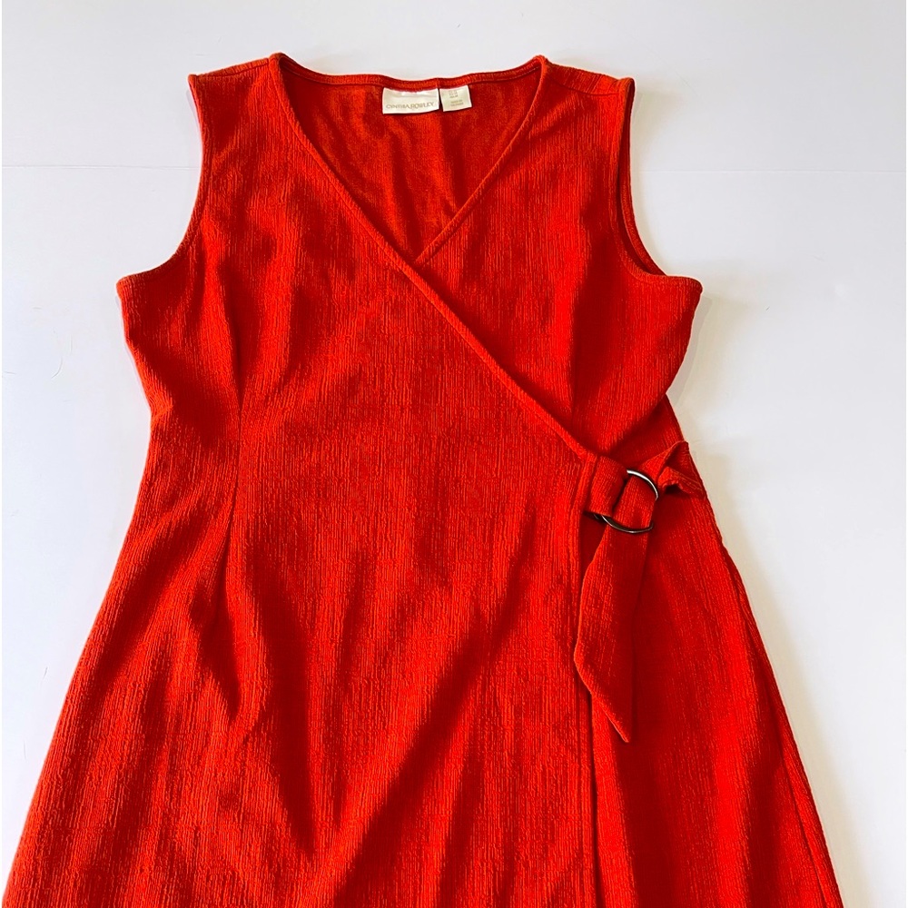 Cynthia Rowley cotton blend V neck false wrap dress size M excellent condition